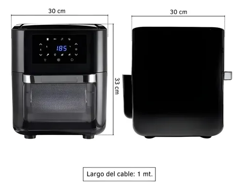 FREIDORA DE AIRE OM 12 LITROS 1700W CON GRILL DIGITAL