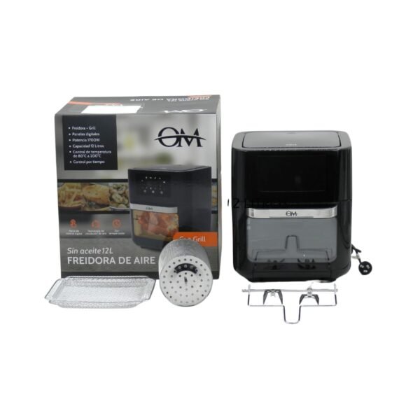 FREIDORA DE AIRE OM 12 LITROS 1700W CON GRILL DIGITAL