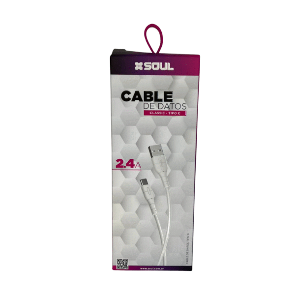 CABLE CLASSIC USB A TIPO C 2.4A SOUL