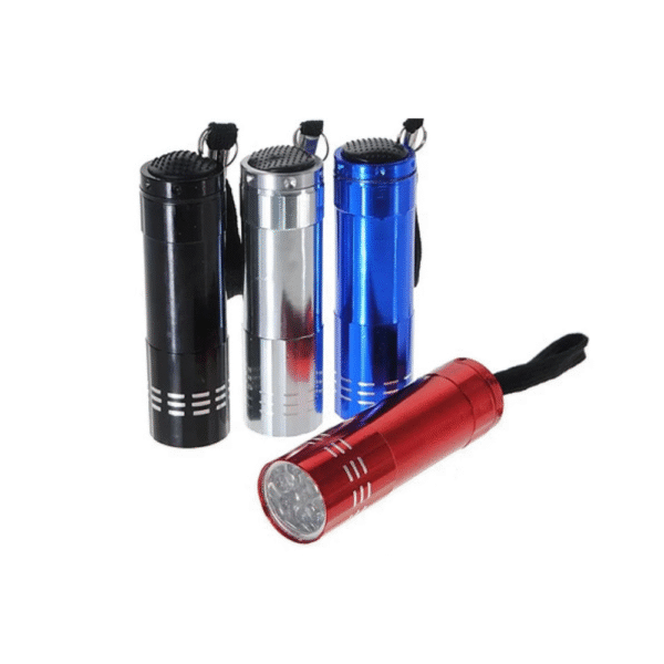 LINTERNA MINI PORTÁTIL ALUMINIO 9 LED