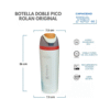 BOTELLA TÉRMICA DEPORTIVA ACERO INOC 750ML PICO DOBLE