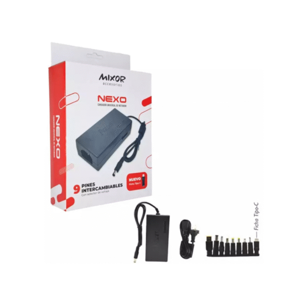 CARGADOR NOTEBOOK MIXOR MODM-300 C/SELEC VOLTAJE 9 PINES