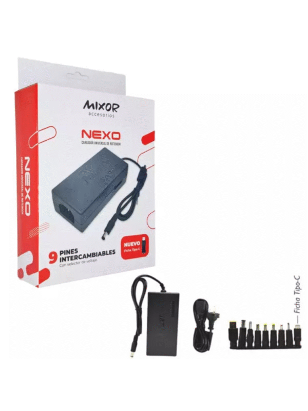 CARGADOR NOTEBOOK MIXOR MODM-300 C/SELEC VOLTAJE 9 PINES