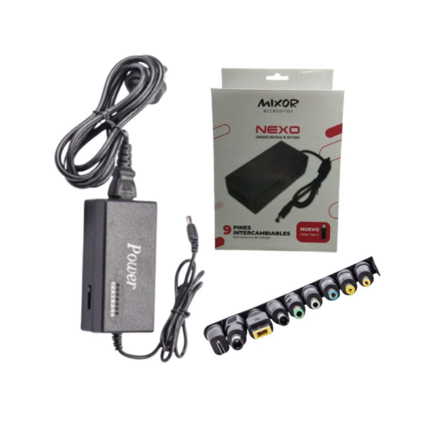 CARGADOR NOTEBOOK MIXOR MODM-300 C/SELEC VOLTAJE 9 PINES
