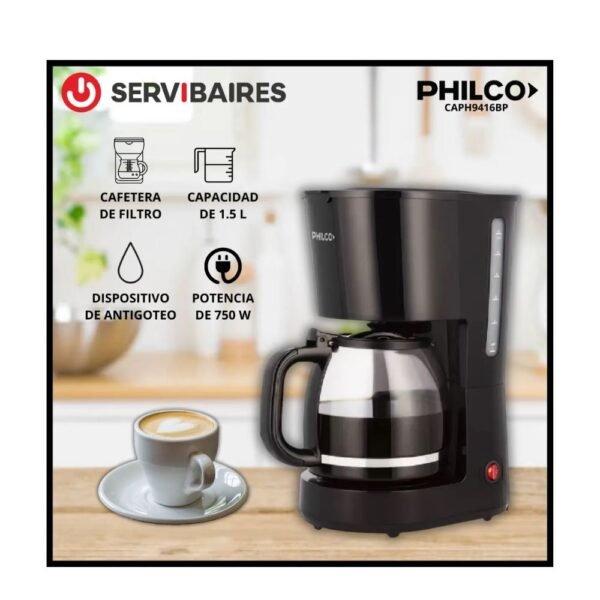 CAFETERA FILTRO PHILCO MOD. CAPH9416BP