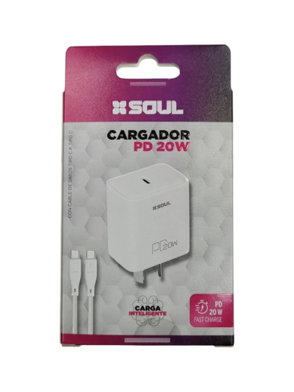 CARGADOR CARGA RAPIDA PD 20W CABLE TIPO C A TIPO C
