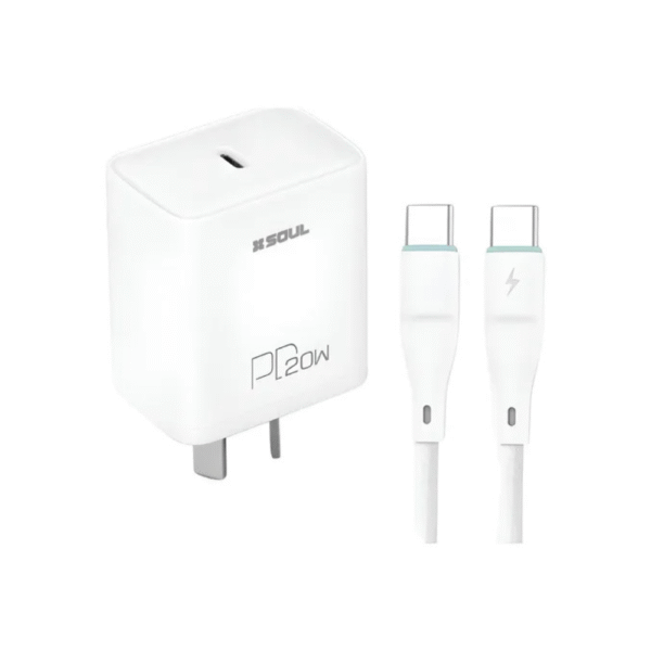 CARGADOR CARGA RAPIDA PD 20W CABLE TIPO C A TIPO C