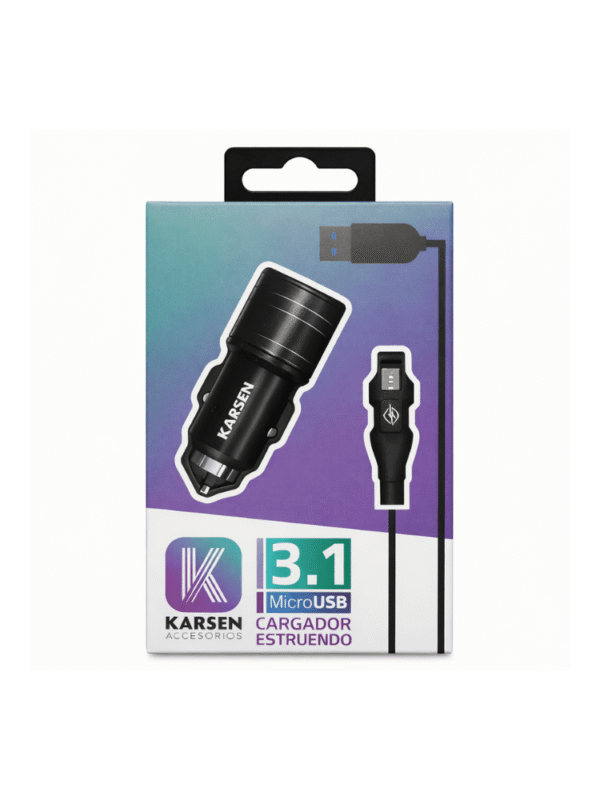CARGADOR AUTO V8 12/24V 3.1 KARSEN