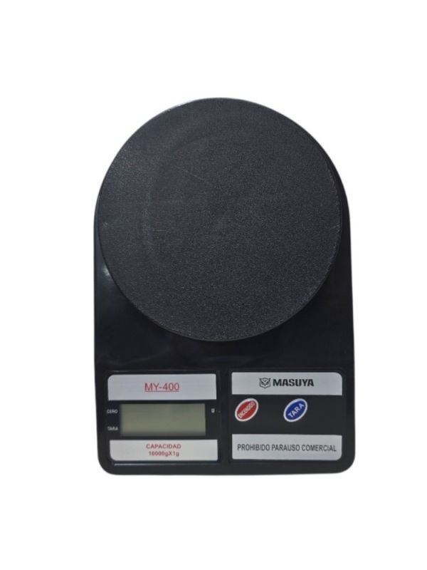BALANZA DE COCINA DIGITAL MASUYA CAPACIDAD MÁXIMA 10 KG NEGRO