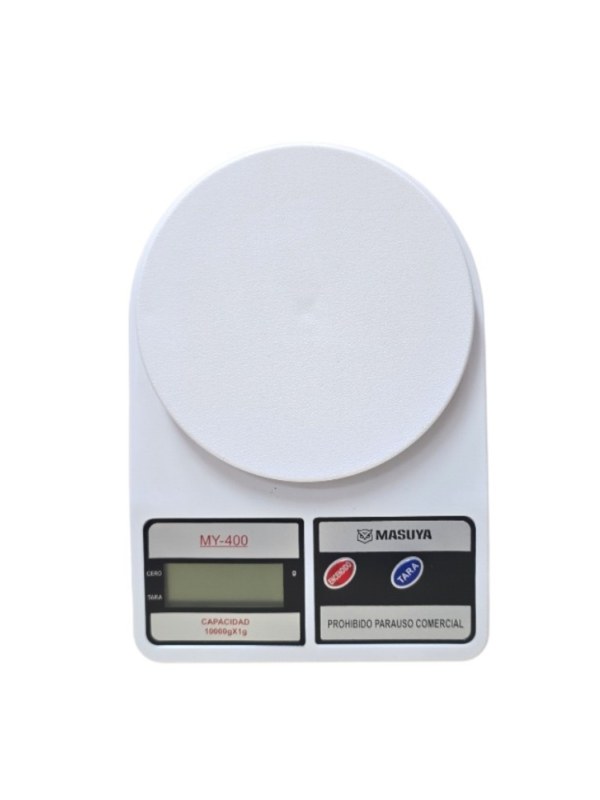 BALANZA DE COCINA DIGITAL MASUYA CAPACIDAD MÁXIMA 10 KG BLANCO