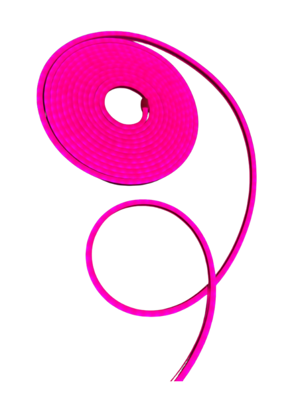 TIRA LUCES LED FLEXIBLE NEON COLOR FIJO 5 MTS EXTERIOR LUZ FUCSIA