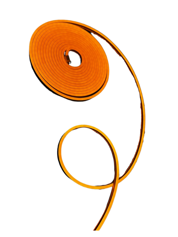 TIRA LUCES LED FLEXIBLE NEON COLOR FIJO 5 MTS EXTERIOR LUZ NARANJA