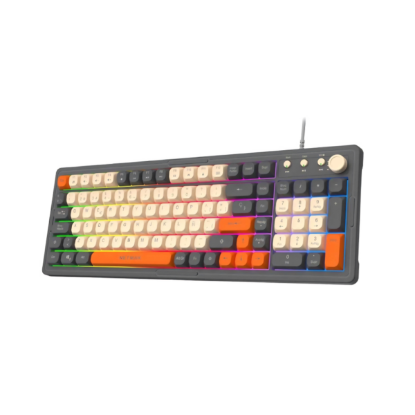 TECLADO MINIMALISTA LED USB NETMAK MT-32