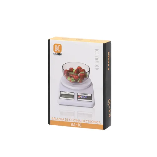 BALANZA DE COCINA DIGITAL KARSEN 10 KG BLANCO BA-10