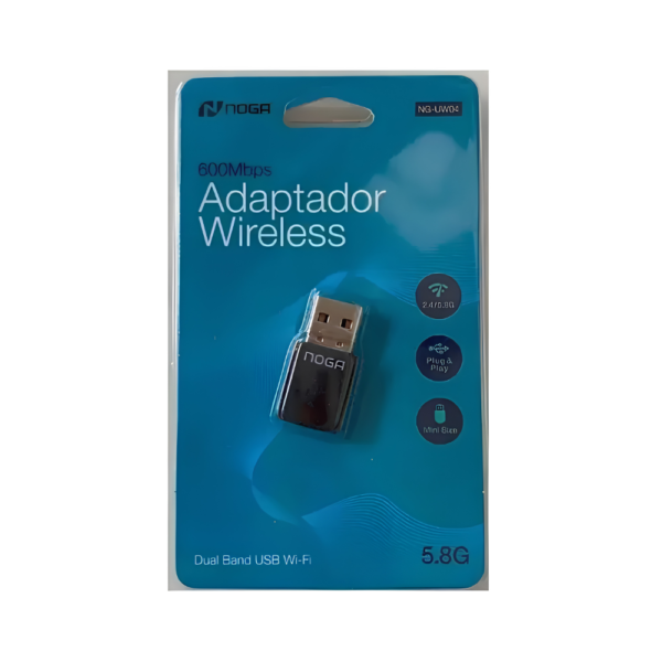MINI PLACA USB WIFI 600MBPS DUAL "NOGA"