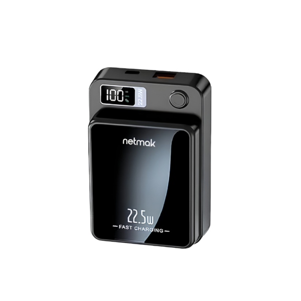 Fotos PNG - 2026-09-17T115111.749 CARGADOR PORTÁTIL NETMAK POWER BANK 22.5W-MAGNETICO 10000MAH NEGRO