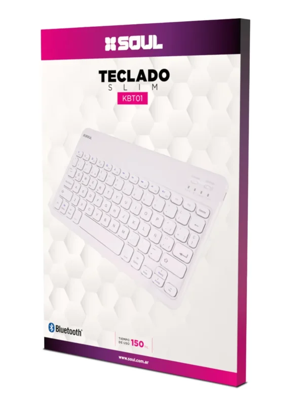 TECLADO SLIM KBT01 CONEXION DE BLUETHOT