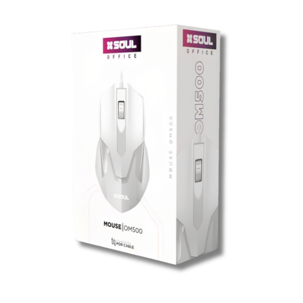 MOUSE OPTICO USB OM500 BLANCO